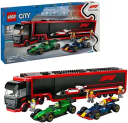 LEGO City 60445 F1 Truck with Red Bull 20 & Aston Martin 24 F1 Cars Set