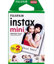 INSTAX mini instant film White Border, 20 shot Pack, suitable for all mini cameras and printers