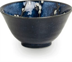 KOM Edo Japanische Keramikschüssel Blau Kirschblütenmuster Ø13cm*H7cm