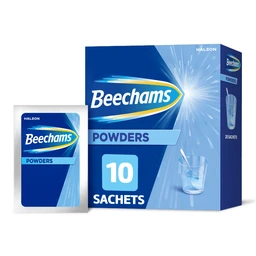 Beechams Cold and Flu Powders with Aspirin and Caffeine - 10 Sachets