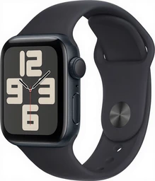 Apple Watch SE 2024 GPS Wi‑Fi - 40 mm - boîtier noir - bracelet sport noir - S/M