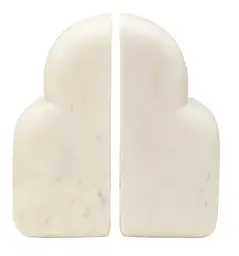 Fifty Five South Bookends Savio Marble White