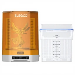 ELEGOO Mercury Plus V3.0 Wash and Cure Station, 7.5 L Large Capacity, Compatible with Mars Saturn Photon Halot MSLA LCD DLP 3D Printers, Washing Size of 9.05"×5.31”×10.24“