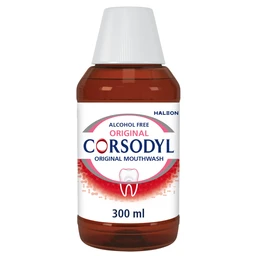 Corsodyl Medicated, Antibacterial Mouthwash Original  Alcohol Free 300 ml
