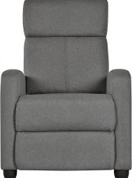 Yaheetech Relaxsessel Fernsehsessel Einzelsofa Relaxsessel mit verstellbarer Beinauflage Relaxsessel aus Leinenstoff Grau