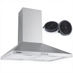 Comfee Afzuigkap recirculerende versus afvoerlucht wandkap extractie 320 m³/h B met actief koolfilter 320 m?/u Luchtstroom 5 Lagen Wasbaar Vetfilter
