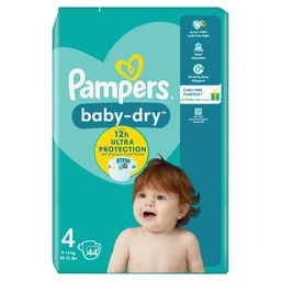 Pampers Baby-Dry Nappies Size 4 44 Pack