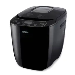 TOWER T11003 Digital Bread Maker with Adjustable Crust Control, Keep Warm Function and Removable Non-Stick Bowl, 550W, Black
