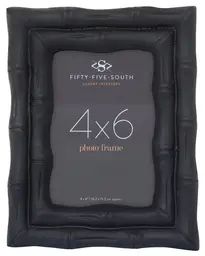 Interiors by Premier Photo Frame Hiba Bamboo Black 4x6"
