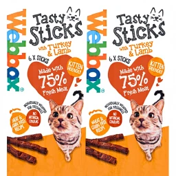 Webbox Tasty Sticks with Turkey & Lamb 6 Semi-Moist Tasty Treats 30g