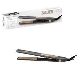 Bauer Tourmaline Hair Straightener – Tourmaline Ceramic Plates, Fast Heat Up, Smooth Finish – Black, 38840