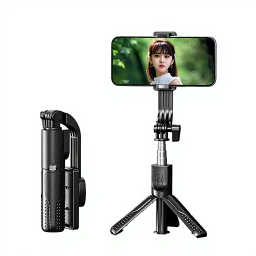 REMAX Detachable Selfie Stick Tripod - 0.8m - Black