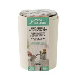 Ideal Home Bathroom Accessory Set Cup & Holder