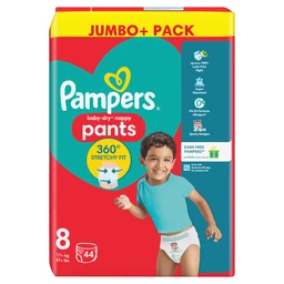 Pampers Baby-Dry Nappy Pants Size 8 44 Pack Jumbo+ Pack