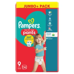 Pampers Baby-Dry Nappy Pants Size 9 40 Pack Jumbo+ Pack