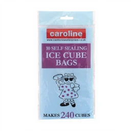 Caroline Blue Ice Cube Bag, 195 x 310mm, 24 ice cubes per bag, pack of 10