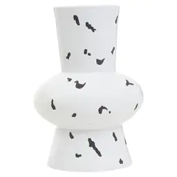 Fifty Five South Vase Tundra Tall White/Black Large