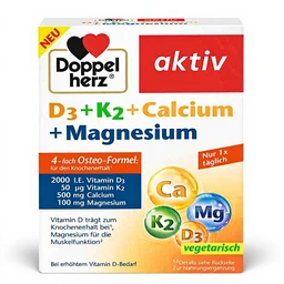 Doppelherz D3+K2+Calcium+Magnesium 30 Tabletten