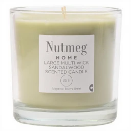 Nutmeg Home Large Multi Wick Sandalwood Ivory Multi Wick