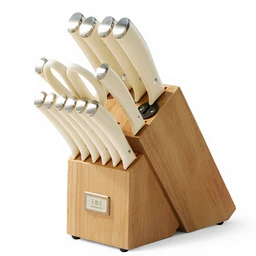 WANGMAZI A85 series 15 piece set combination (natural wood color knife holder)