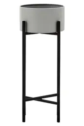 Interiors by Premier Indoor Plant Stand Trosa Grey/Black Small
