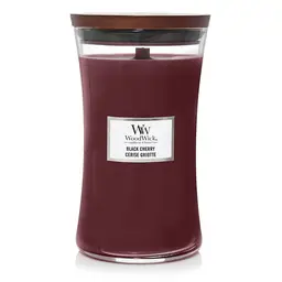 Wood Wick Candle Hourglass Black Cherry 609g