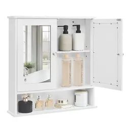Vasagle Mirror Cabinet 1 Shelf White Small