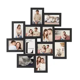 Songmics Photo Frame 12 Window Black