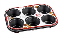 Muffin Pan Staal 6 Muffins 26