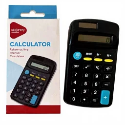 Taschenrechner für Schule oder Büro schwarz 6 x 12 cm