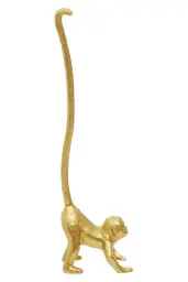 Maison by Premier Gold Finish Monkey Toilet Roll Holder