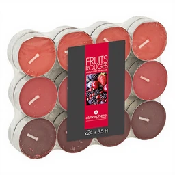 PFM Teelichter, 24 Stück, in Schachtel (4 Farben zufällig versendet)