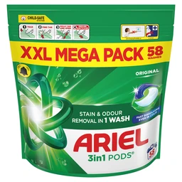 Ariel 3in1 PODS, Washing Liquid Capsules 58 Washes