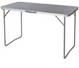 Soellaart Table de Camping Rectangulaire Pliante Grise 120 x 60 x 70 cm