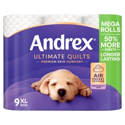 Andrex Ultimate Quilts Toilet Roll  9 Mega Rolls