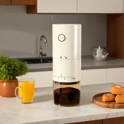 Iagreea Coffee Bean & Spice Grinder, USB‑rechargeable, 38 adjustable grind settings - Cream, HB-995