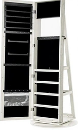 Ganzkörperspiegel mit Wandmontage, All-in-One Schmuckschrank, Standspiegel für Mädchenzimmer