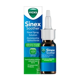 Vicks Sinex Soother Decongestant Nasal Spray with Aloe Vera - 15 ml