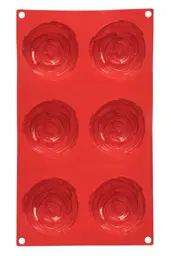 6 Rose Red Cake Mould