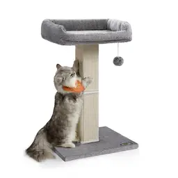 FEANDREA Cat Scratching Post, Cat Tree, 50×40×68cm, Light Grey