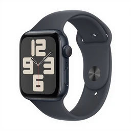 Apple Watch SE24 44 mm GPS Noir - Bracelet Sport Noir S/M