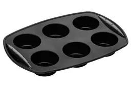 Bakeware 6 Cup Black Silicone Muffin Mould