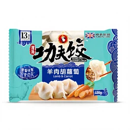 KUNG FU FOOD-Lebensmittel Kungfu-Dumplings Rinder- und Karotten-Dämpfplätzchen 400g