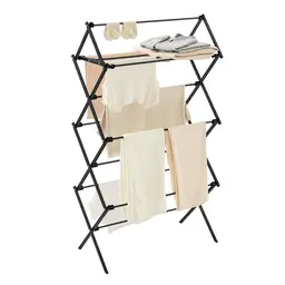 SONGMICS Clothes Drying Rack, 135×75×37cm, Black
