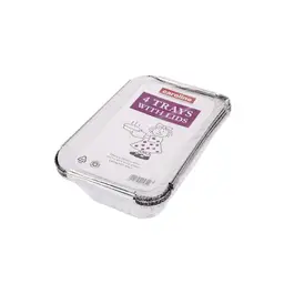 Caroline Foil Tray with Lids - 30oz (4-Pack)  139 x 203 x 45mm
