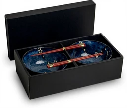 edo Japan - Noodle Bowls Set - Bowl, chopsticks - 2 pcs - Suitable for 2 people