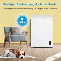 Comfee Congélateur 100 L, Hauteur 85 cm, 38 dB, Classe E, 169 kWh/an, Température Réglable