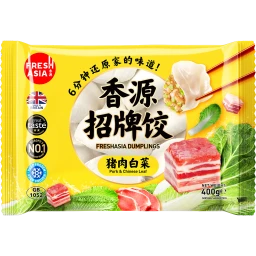 FRESHASIA Pork & Chinese Leaf Dumplings 400g/pack 香源猪肉白菜水饺 400g/袋
