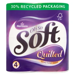 Morrisons Oh So Soft 4 Quilted Luxury Toilet Tissue