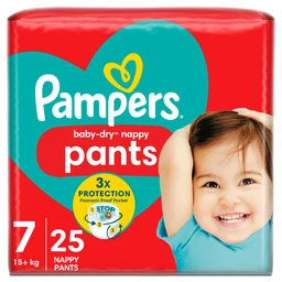 Pampers Baby-Dry Nappy Pants Size 7 25 Pack